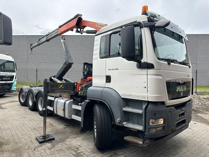 MAN TGS 35.400 8x4 TRIDEM HOOKLIFT T22 + CRANE PALFINGER PK 18001 EH + RADIO - EURO 5 - LIFT/STEERING AXLE - BE TRUCK - Hook lift truck, Crane truck: picture 3 MAN TGS 35.400 8x4 TRIDEM HOOKLIFT T22 + CRANE PALFINGER PK 18001 EH + RADIO - EURO 5 - LIFT/STEERING AXLE - BE TRUCK - Hook lift truck, Crane truck: picture 3