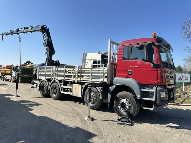 MAN TGS 35.420 8x4 + CRANE HIAB X-HIPRO 302 EP-5 - 192.000km - ROTATOR - 5/6 F - PLATFORM 6m55 - AIR SUSPENSION - TUV 06/2025 - TOP CONDITION - Dropside/ Flatbed truck, Crane truck: picture 2 MAN TGS 35.420 8x4 + CRANE HIAB X-HIPRO 302 EP-5 - 192.000km - ROTATOR - 5/6 F - PLATFORM 6m55 - AIR SUSPENSION - TUV 06/2025 - TOP CONDITION - Dropside/ Flatbed truck, Crane truck: picture 2