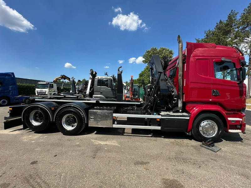Hook lift truck, Crane truck Scania R580 6X2 V8 HOOKLIFT + CRANE HIAB 211 E-4 HIPRO - ROTATOR - RETARDER - ALCOA ALU - RADIO - NL TRUCK: picture 14