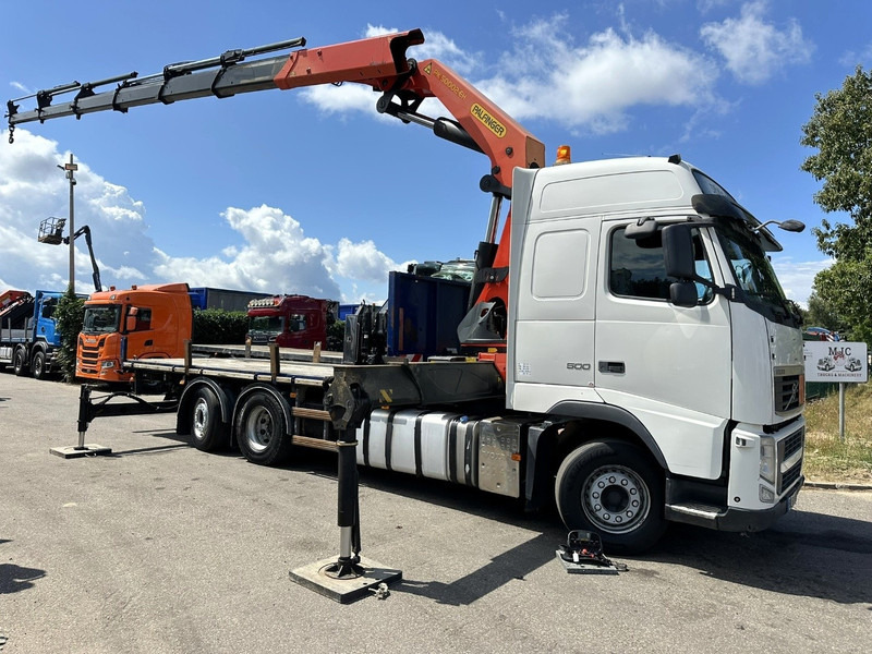Volvo FH 500 6X2 PRITSCHE + KRAN PALFINGER PK50002 E 6x - RETARDER - PLATFORM 6m20 - TWISTLOCKS 20' - 561.000km - EURO 5 - Dropside/ Flatbed truck, Crane truck: picture 2 Volvo FH 500 6X2 PRITSCHE + KRAN PALFINGER PK50002 E 6x - RETARDER - PLATFORM 6m20 - TWISTLOCKS 20' - 561.000km - EURO 5 - Dropside/ Flatbed truck, Crane truck: picture 2