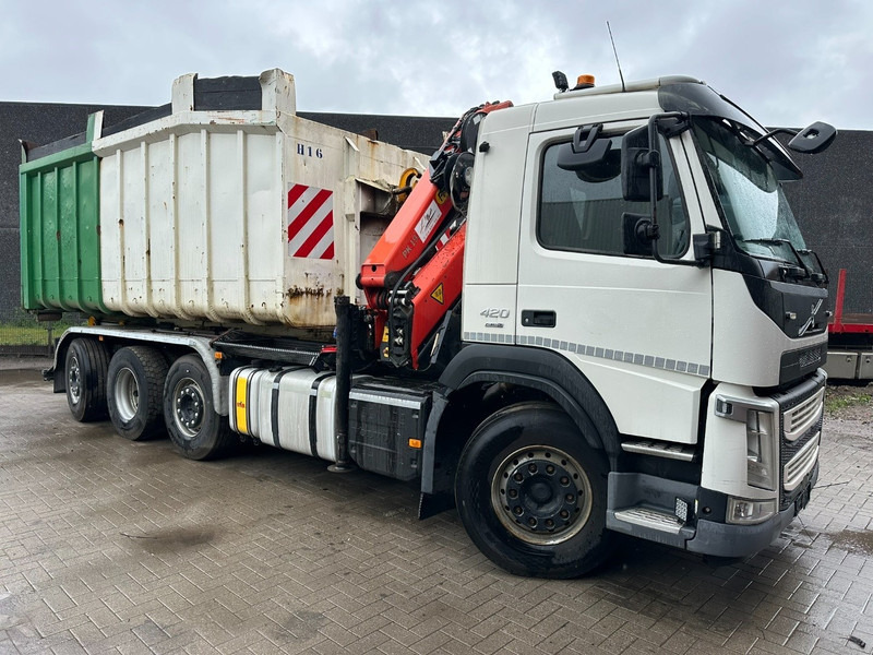 Volvo FM 420 8x2 HOOKLIFT + CRANE PALFINGER PK19.001 SLD B - *294.000km* - EURO 6 - LIFT + STEERING AXLE - I SHIFT - Hook lift truck, Crane truck: picture 1 Volvo FM 420 8x2 HOOKLIFT + CRANE PALFINGER PK19.001 SLD B - *294.000km* - EURO 6 - LIFT + STEERING AXLE - I SHIFT - Hook lift truck, Crane truck: picture 1