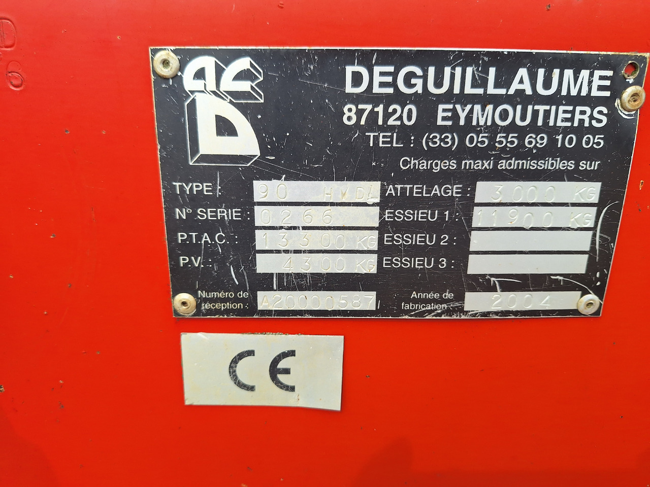 DEGUILLAUME HVD1310 - Manure spreader: picture 3 DEGUILLAUME HVD1310 - Manure spreader: picture 3