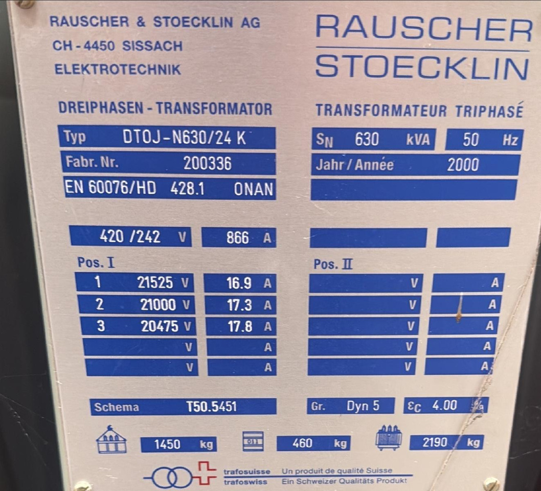 Trafo 630 KVA - Industrial equipment: picture 2 Trafo 630 KVA - Industrial equipment: picture 2