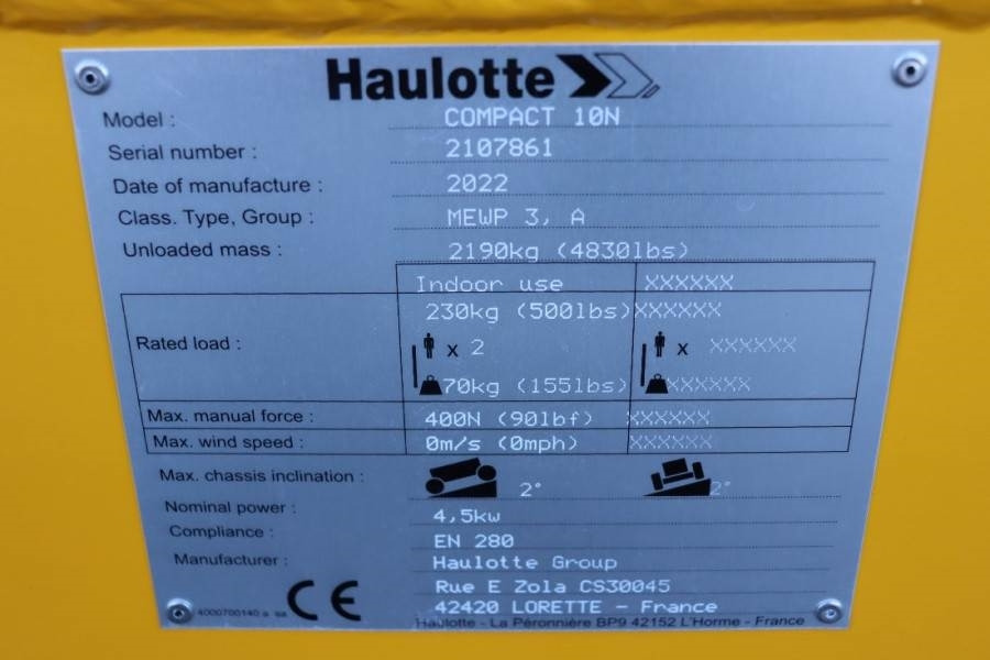 Lease a Haulotte Compact 10N Valid Inspection, *Guarantee! 10m Work  Haulotte Compact 10N Valid Inspection, *Guarantee! 10m Work: picture 7