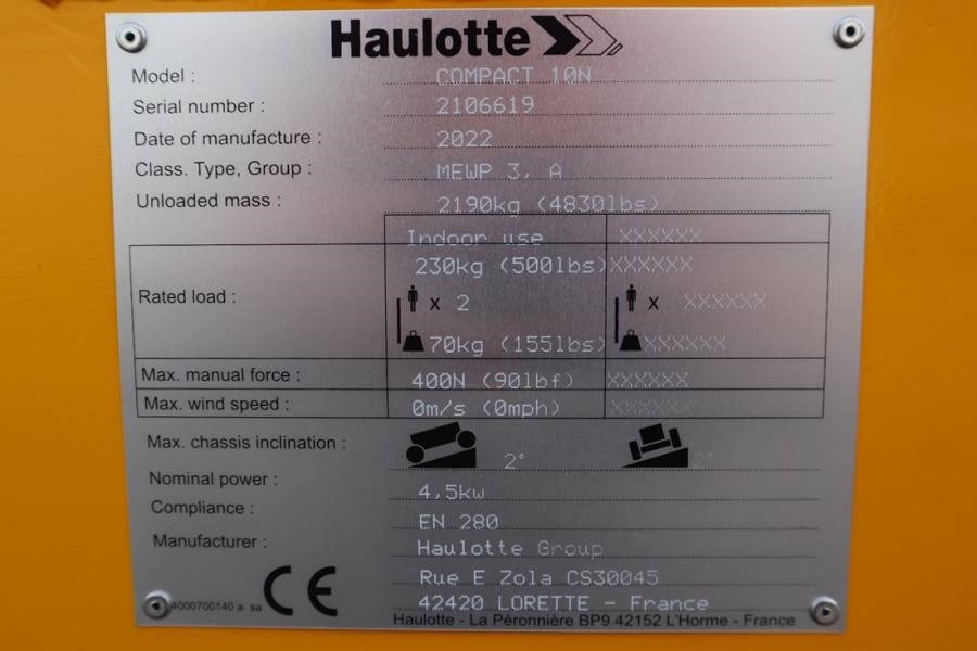 Lease a Haulotte Compact 10N Valid Inspection, *Guarantee! 10m Work  Haulotte Compact 10N Valid Inspection, *Guarantee! 10m Work: picture 6