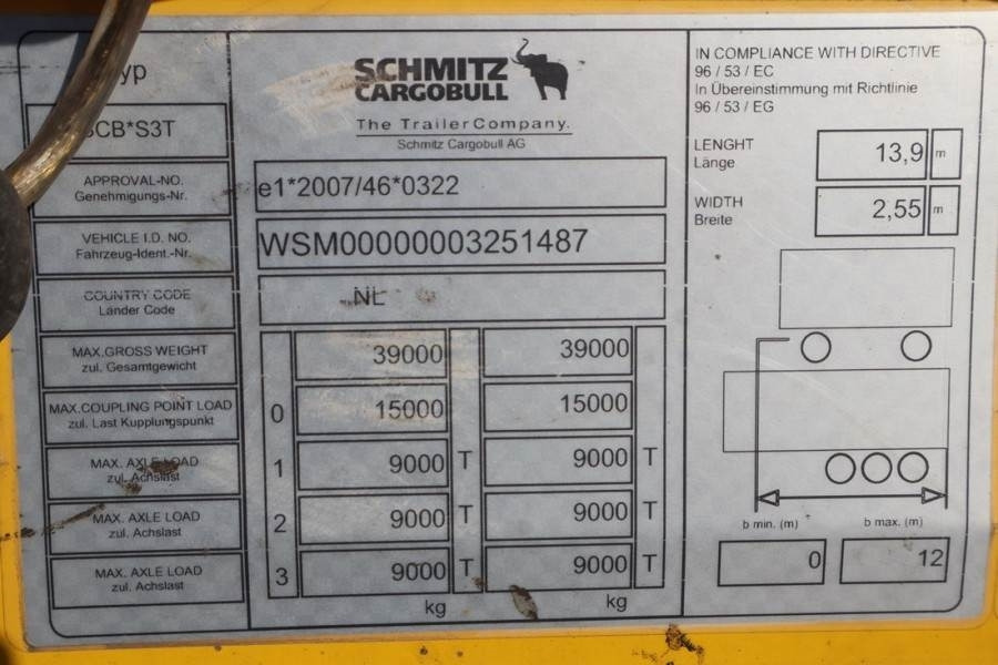 Curtainsider trailer Schmitz Cargobull SCB3ST CoC Documents, TuV Loading Certif: picture 6