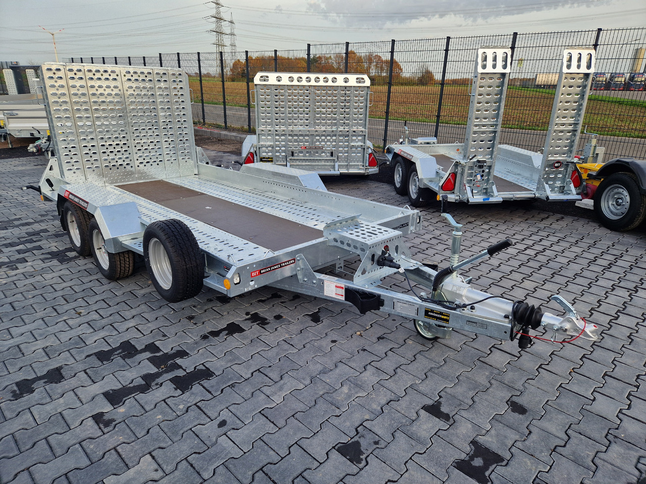 Plant trailer Brian James Digger Plant 543-3717-35-2 370x170x15cm Auffahrklappe Reserverad Schaufelablage 3500kg: picture 14