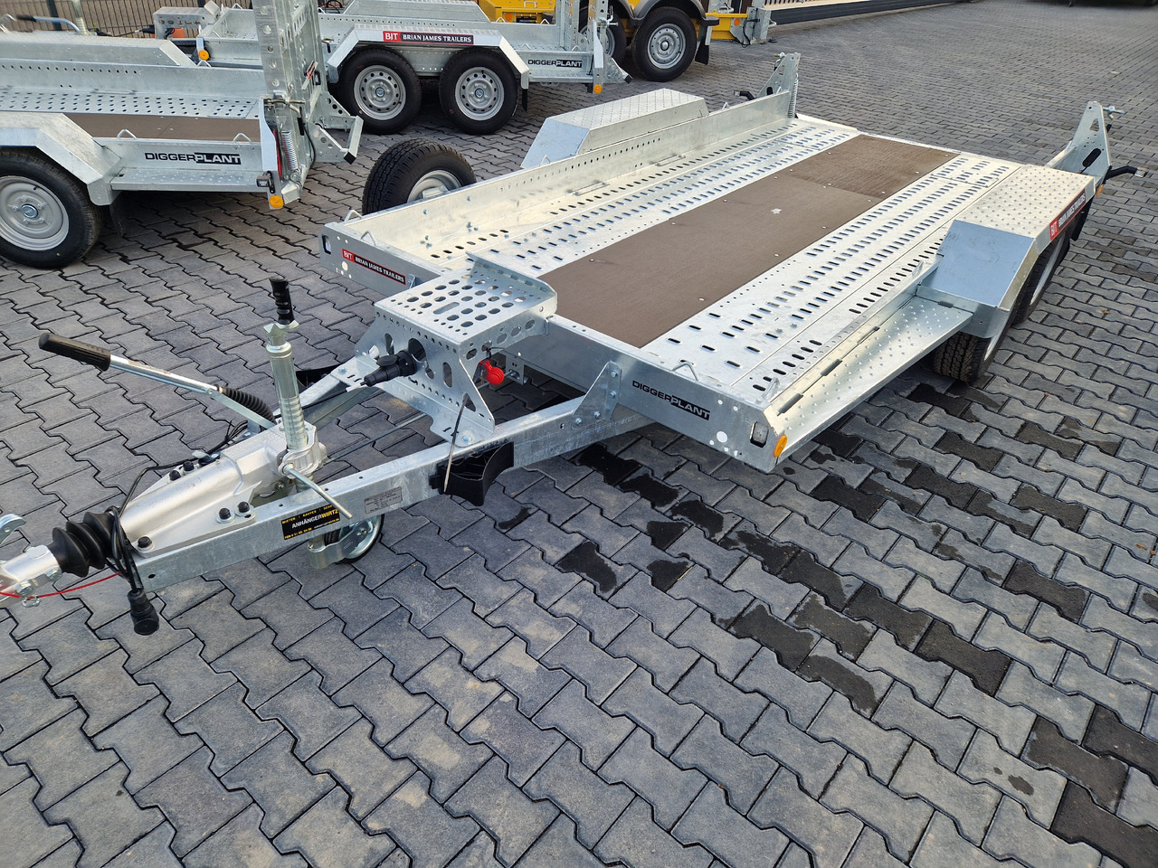 Plant trailer Brian James Digger Plant 543-3717-35-2 370x170x15cm Auffahrklappe Reserverad Schaufelablage 3500kg: picture 7