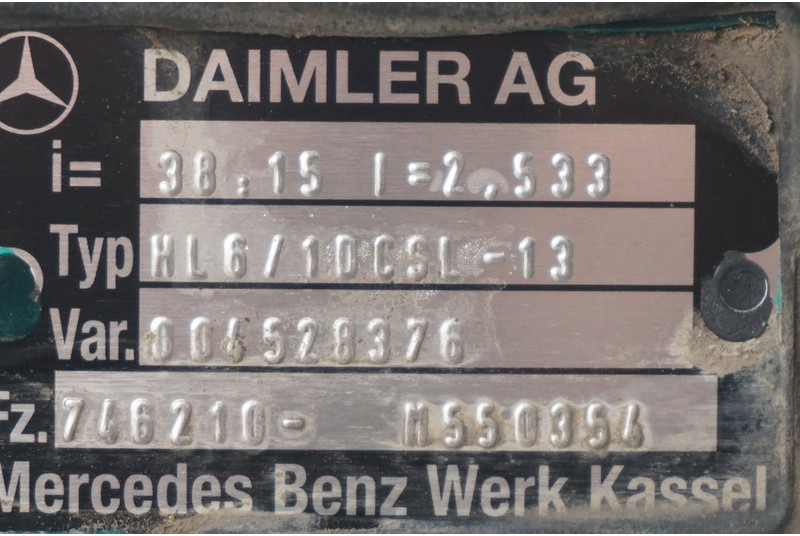 Mercedes-Benz HL6/1DC-13 38/15 - Rear axle for Truck: picture 4 Mercedes-Benz HL6/1DC-13 38/15 - Rear axle for Truck: picture 4