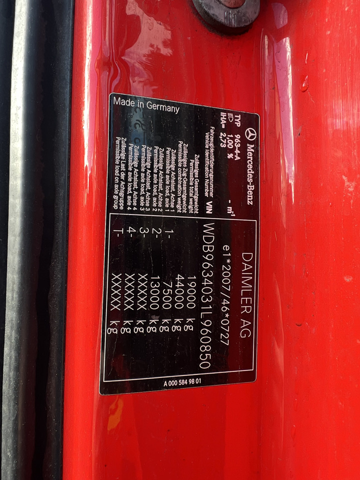 Tractor unit MERCEDES-BENZ Actros 1845 4x2, E6, Retarder: picture 7