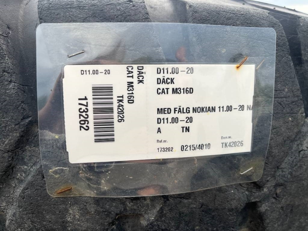 Nokian 11,00-20 till Cat 316 D - Tire for Construction machinery: picture 2 Nokian 11,00-20 till Cat 316 D - Tire for Construction machinery: picture 2