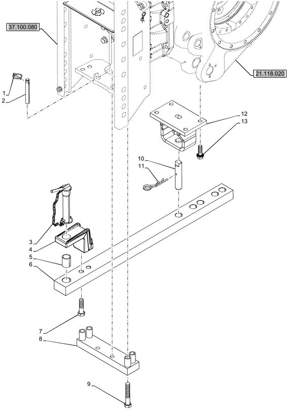 New Holland T6090 T6070 Zaczep 1152mm l 47691082 - Frame/ Chassis for Farm tractor: picture 1 New Holland T6090 T6070 Zaczep 1152mm l 47691082 - Frame/ Chassis for Farm tractor: picture 1