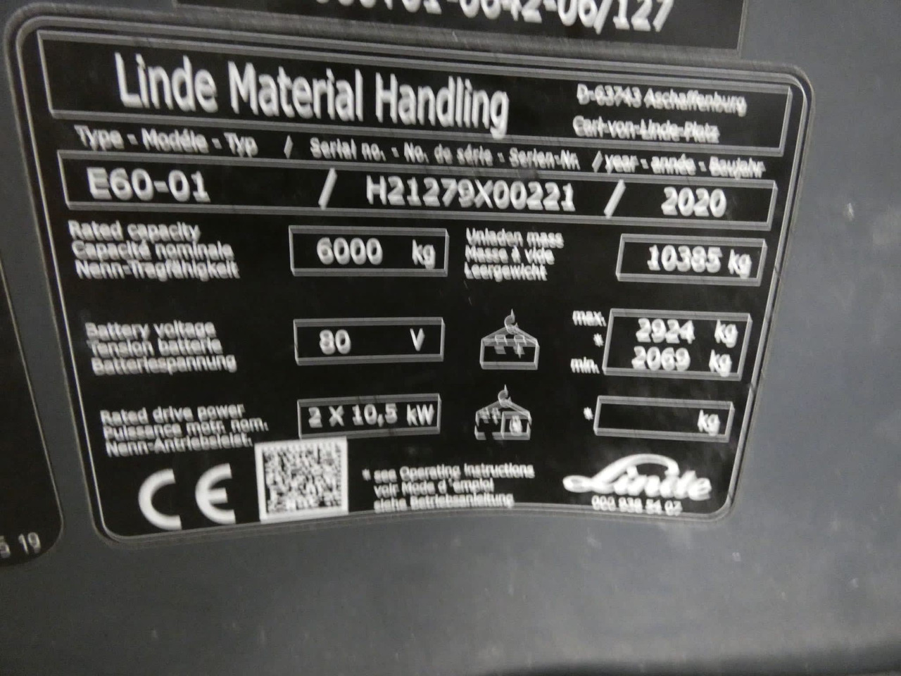 Linde E60-01 - Electric forklift: picture 5 Linde E60-01 - Electric forklift: picture 5