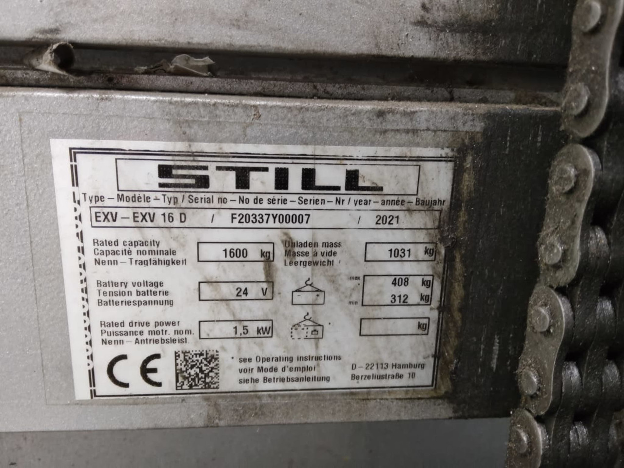 STILL EXV16D/LiIon - Stacker: picture 5 STILL EXV16D/LiIon - Stacker: picture 5