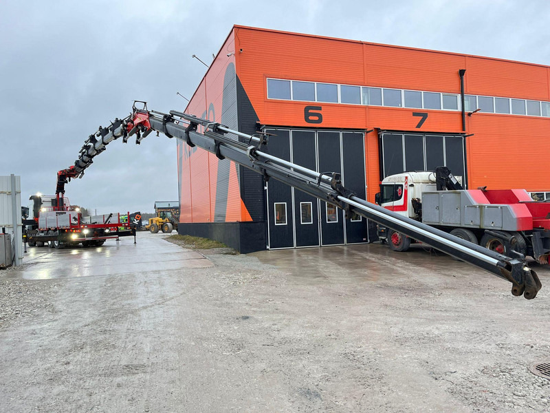 Dropside/ Flatbed truck, Crane truck Volvo FM 500 8x2*6 COMBI / EXTENDABLE PLATFORM + TRACTOR / PK65002 + JIB + WINCH / PLATFORM L=6498 mm: picture 9