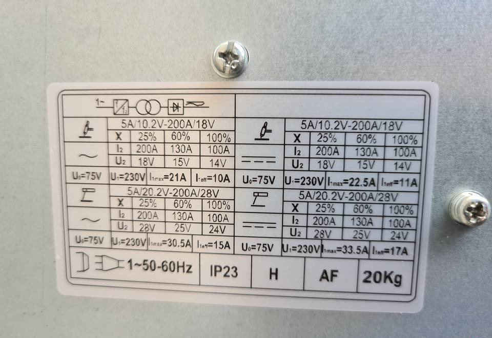 Spawarka WELDKAR MULTIGMAW Mig, Mag, Mma, Tig 200 A - Welding equipment: picture 5 Spawarka WELDKAR MULTIGMAW Mig, Mag, Mma, Tig 200 A - Welding equipment: picture 5