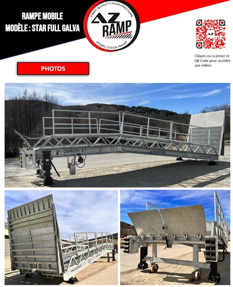 New Loading ramp Loading Ramp with with hydraulic tilting bridge -  AZ RAMP - STAR- 8T FULL GALVA: picture 12