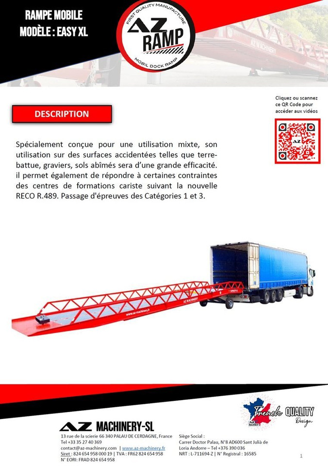 **RENTAL 12-24-36 Month** AZ RAMP-EASY XL-8 . Mobil Loading Ramp - Loading ramp: picture 3 **RENTAL 12-24-36 Month** AZ RAMP-EASY XL-8 . Mobil Loading Ramp - Loading ramp: picture 3