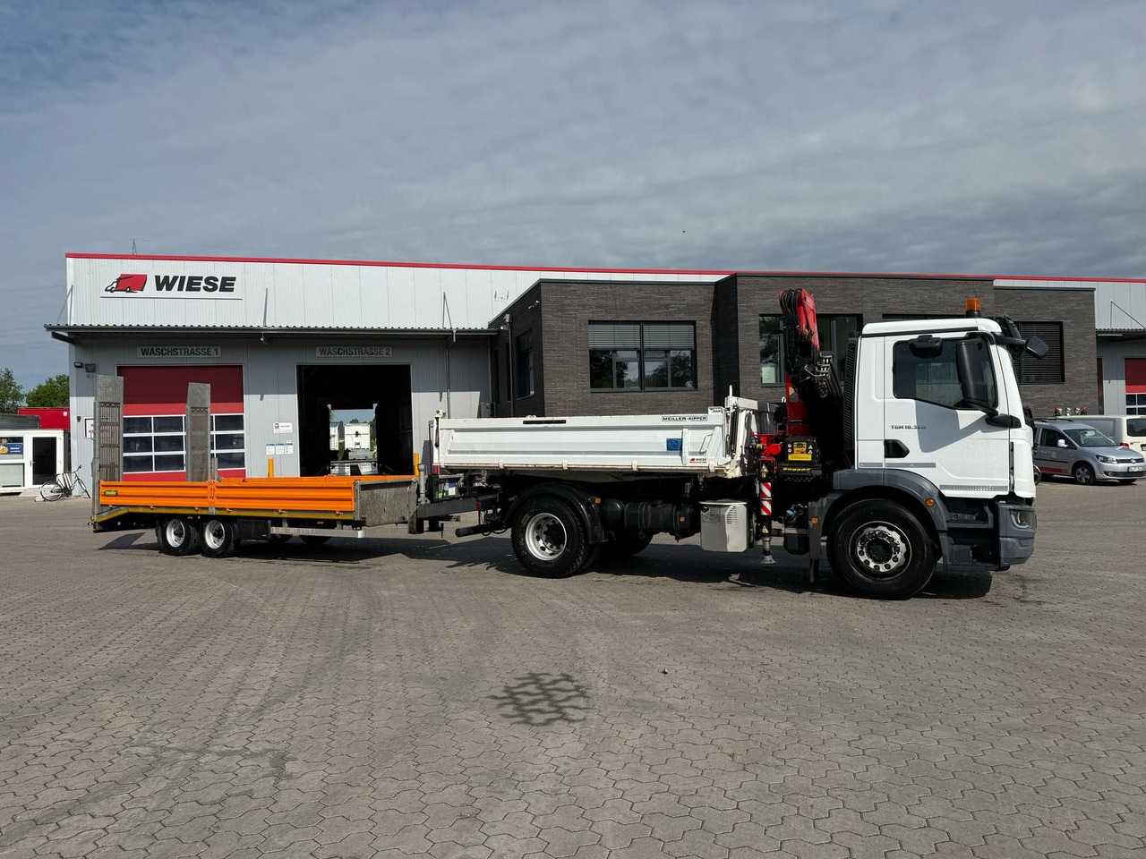 Tipper, Crane truck MAN TGM 18.320 4x2 BB mit Kran Fassi F135 Kipper: picture 7