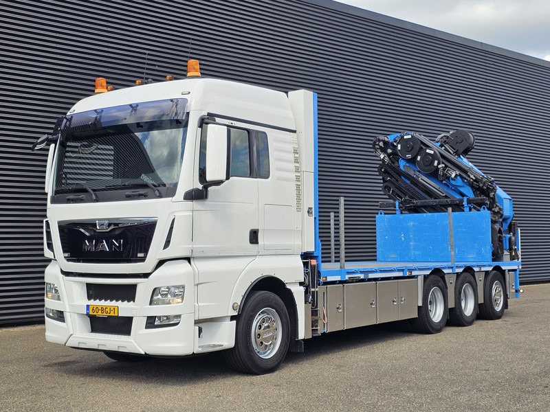 Dropside/ Flatbed truck, Crane truck MAN TGX 35.480 8x4-4 / HMF 85 t/m + JIB / WINCH: picture 14