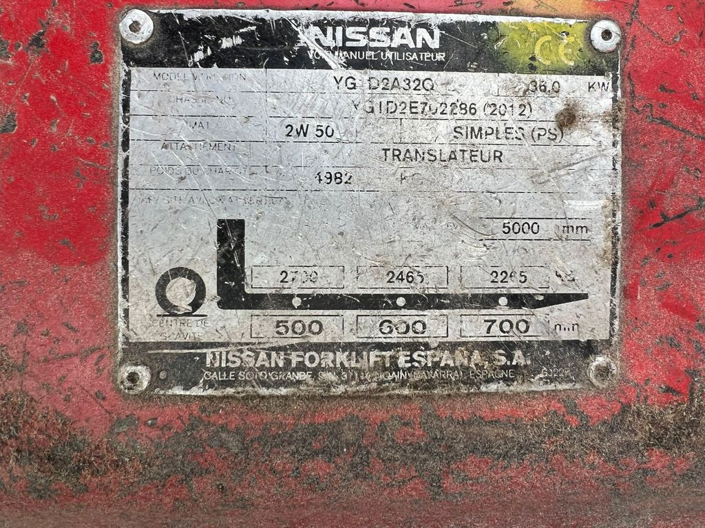 Nissan 32 Diesel 13100 Stunden  - Forklift: picture 2 Nissan 32 Diesel 13100 Stunden  - Forklift: picture 2