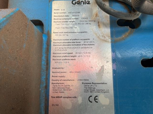 Genie S45 - Telescopic boom: picture 5 Genie S45 - Telescopic boom: picture 5