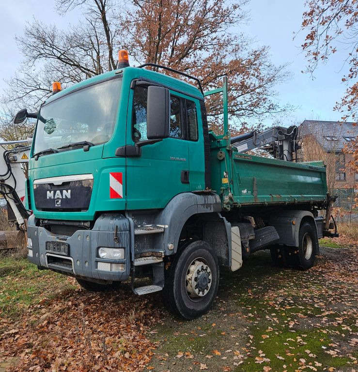 Tipper, Crane truck MAN TGS 18.400 4x4 Kipper mit Kran Selbstlader: picture 1