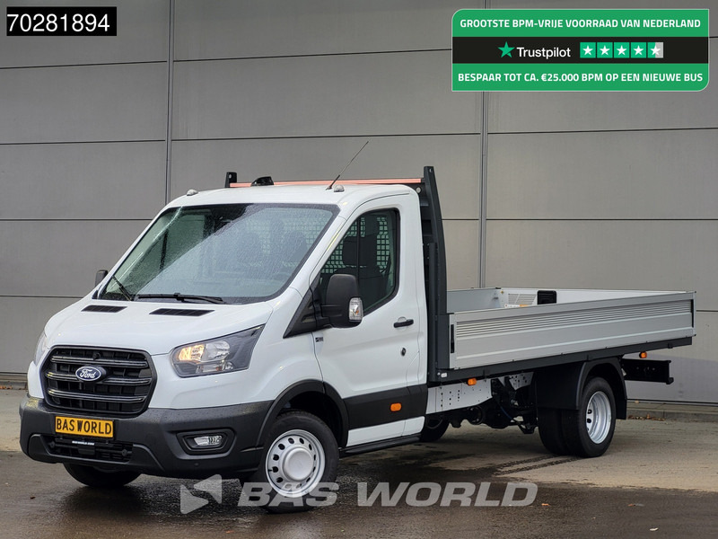 Ford Transit 165pk Open Laadbak 3,5t Trekhaak Dubbellucht Airco Cruise Camera Parkeersensoren Euro6 Pritsche Pickup Airco Trekhaak Cruise con - Flatbed van: picture 1 Ford Transit 165pk Open Laadbak 3,5t Trekhaak Dubbellucht Airco Cruise Camera Parkeersensoren Euro6 Pritsche Pickup Airco Trekhaak Cruise con - Flatbed van: picture 1