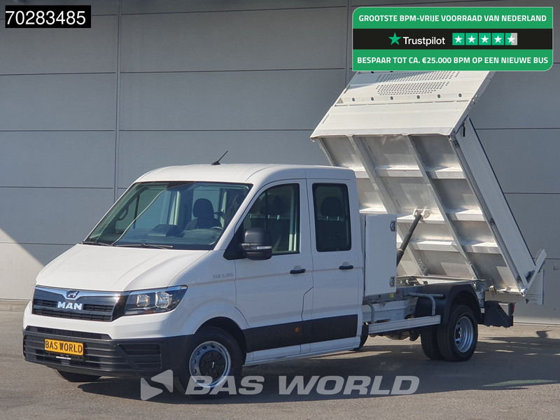 MAN TGE 5.120 Kipper met Kist Dubbel Cabine Dubbellucht 3,5t Trekhaak Navi Airco Cruise Camera Euro6 Tipper Benne Kieper 2m3 Airco Trekhaak Cr - Tipper van: picture 1 MAN TGE 5.120 Kipper met Kist Dubbel Cabine Dubbellucht 3,5t Trekhaak Navi Airco Cruise Camera Euro6 Tipper Benne Kieper 2m3 Airco Trekhaak Cr - Tipper van: picture 1