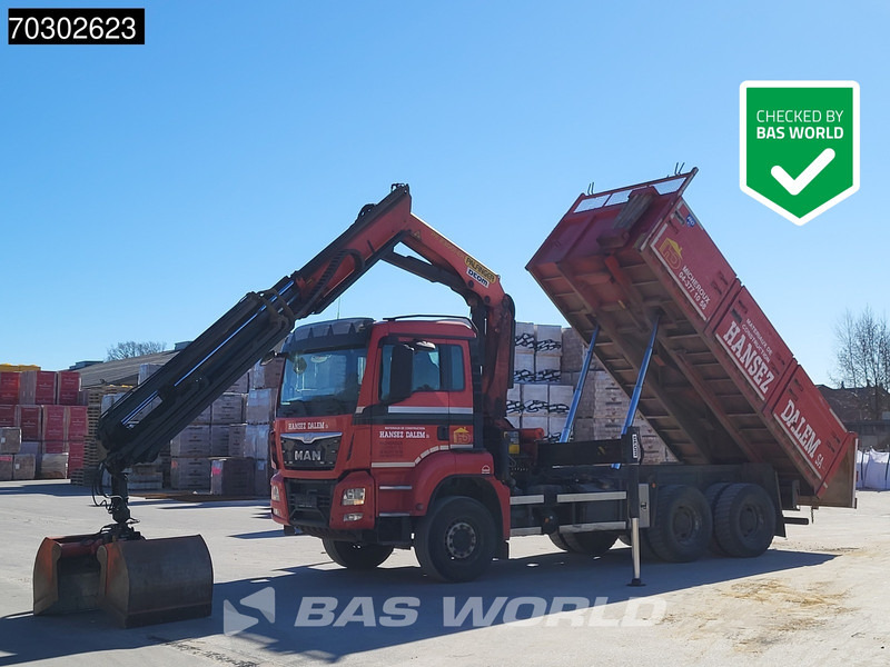 MAN TGS 33.440 6X4 Palfinger PK23001-EH Kran Crane Big-Axle 13m3 tipper Euro 6 - Tipper, Crane truck: picture 1 MAN TGS 33.440 6X4 Palfinger PK23001-EH Kran Crane Big-Axle 13m3 tipper Euro 6 - Tipper, Crane truck: picture 1