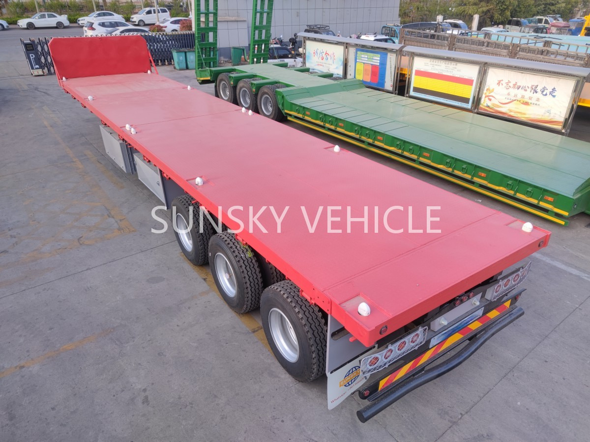 SUNSKY Flatbed Trailer with henred type axles and suspension - Dropside/ Flatbed semi-trailer: picture 2 SUNSKY Flatbed Trailer with henred type axles and suspension - Dropside/ Flatbed semi-trailer: picture 2