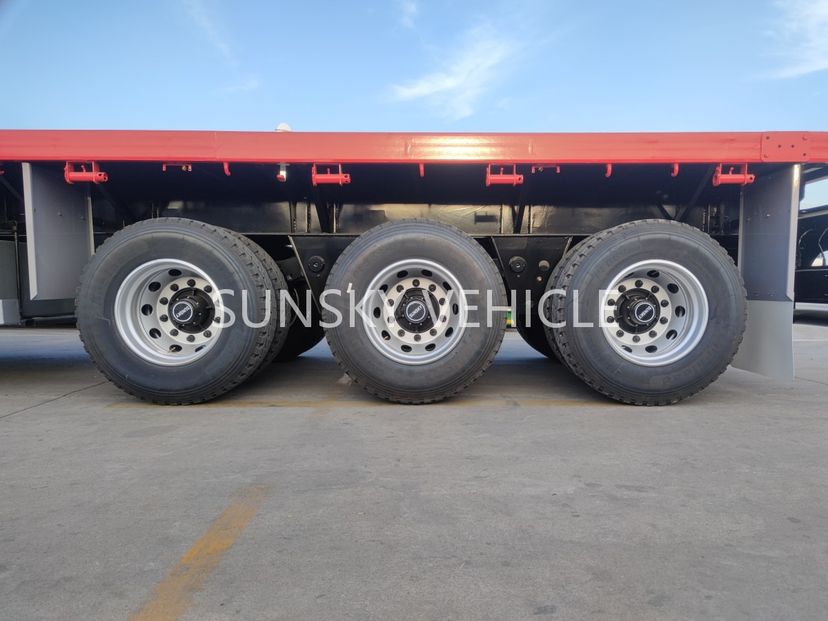 SUNSKY Flatbed Trailer with henred type axles and suspension - Dropside/ Flatbed semi-trailer: picture 4 SUNSKY Flatbed Trailer with henred type axles and suspension - Dropside/ Flatbed semi-trailer: picture 4