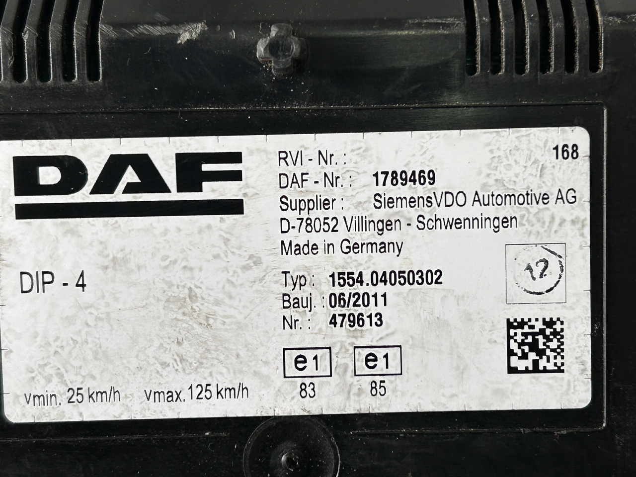 DAF COUNTER DAF XF 105 1789469 - Dashboard: picture 5 DAF COUNTER DAF XF 105 1789469 - Dashboard: picture 5