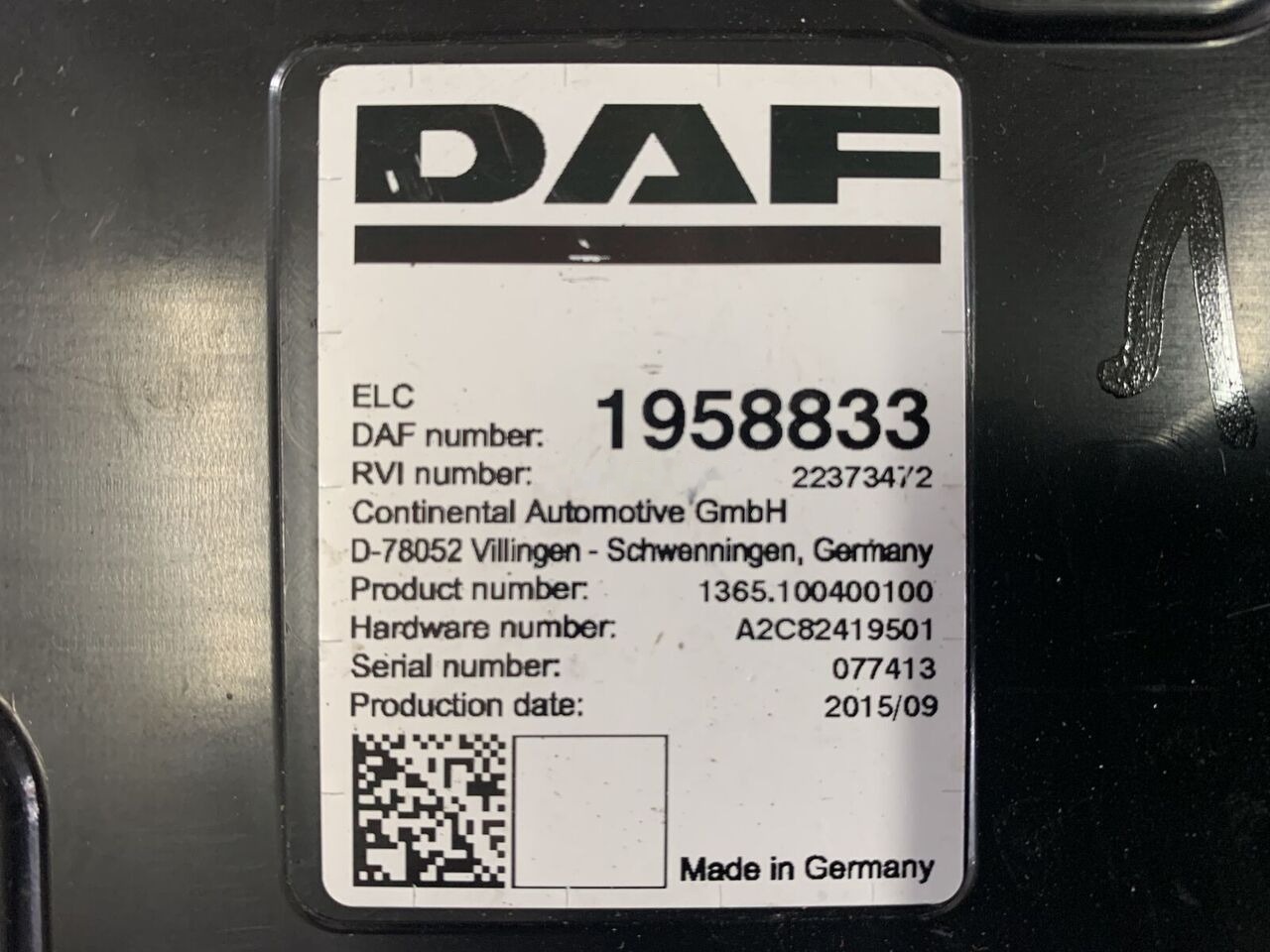 DAF XF 106 ELC DAF XF 106 truck - ECU for Truck: picture 5 DAF XF 106 ELC DAF XF 106 truck - ECU for Truck: picture 5