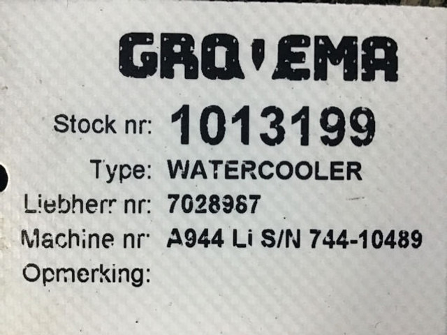 Liebherr Water Cooler - Intercooler: picture 3 Liebherr Water Cooler - Intercooler: picture 3