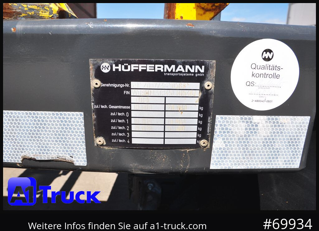 Roll-off/ Skip trailer HUEFFERMANN HMA HTM 1812 ZB, Absetz, City,Safety-Fix: picture 7