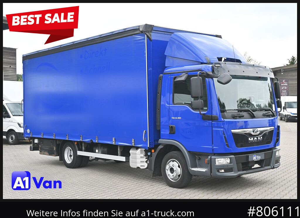 MAN TGL 8.180 4x2 Pritsche Plane, LBW, Klima - Curtainsider truck: picture 1 MAN TGL 8.180 4x2 Pritsche Plane, LBW, Klima - Curtainsider truck: picture 1