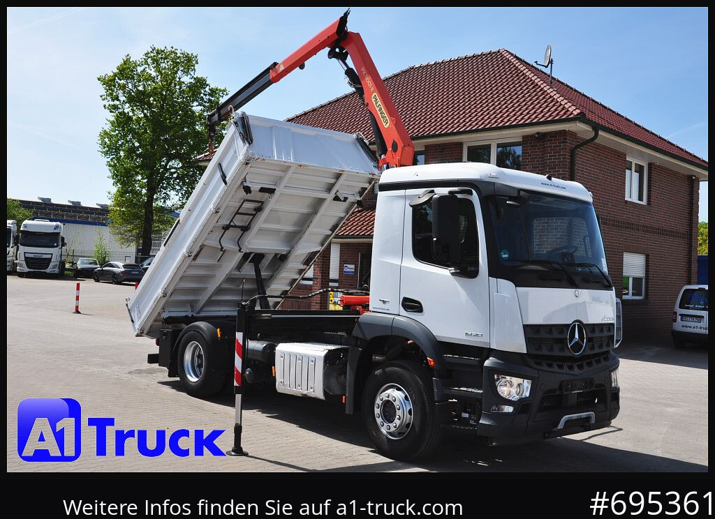 MERCEDES-BENZ Arocs 1830, Kipper + Kran,Palfinger, Funk, - Tipper, Crane truck: picture 1 MERCEDES-BENZ Arocs 1830, Kipper + Kran,Palfinger, Funk, - Tipper, Crane truck: picture 1