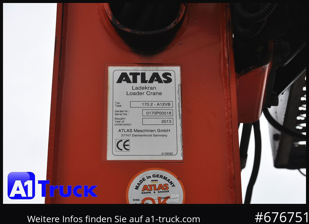 MERCEDES-BENZ Axor 2543, Atlas 170.2 Kran, Lift-Lenkachse, - Dropside/ Flatbed truck, Crane truck: picture 2 MERCEDES-BENZ Axor 2543, Atlas 170.2 Kran, Lift-Lenkachse, - Dropside/ Flatbed truck, Crane truck: picture 2