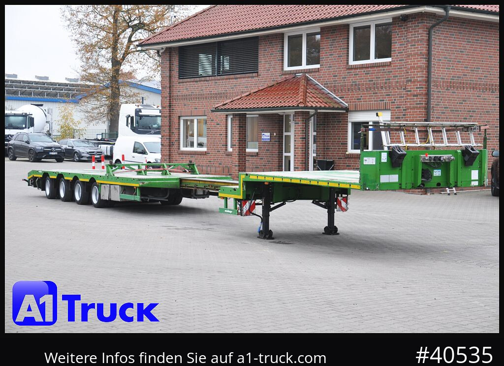 MEUSBURGER MTS-4, Mega, 2x Lenkachse, Liftachse, Tele 4000mm - Low loader semi-trailer: picture 1 MEUSBURGER MTS-4, Mega, 2x Lenkachse, Liftachse, Tele 4000mm - Low loader semi-trailer: picture 1