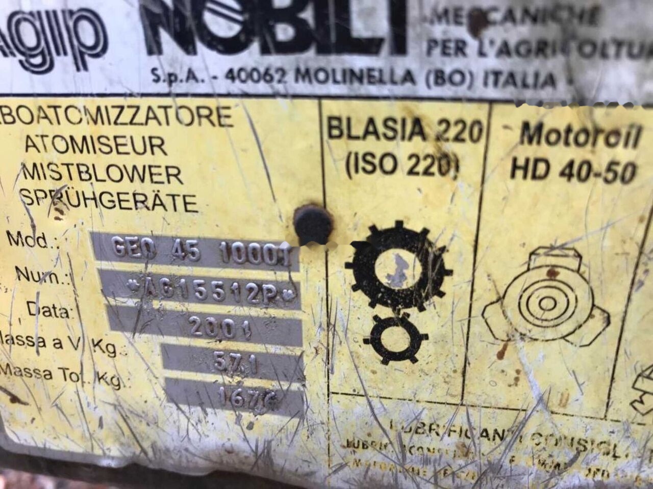 NOBILI GEO45 1000T - Trailed sprayer: picture 4 NOBILI GEO45 1000T - Trailed sprayer: picture 4