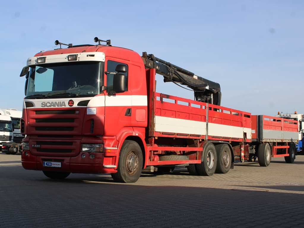 Scania R380,EURO 3,6X2,LIFTING AXLE,HIAB 166K + KOGEL - Crane truck, Dropside/ Flatbed truck: picture 1 Scania R380,EURO 3,6X2,LIFTING AXLE,HIAB 166K + KOGEL - Crane truck, Dropside/ Flatbed truck: picture 1