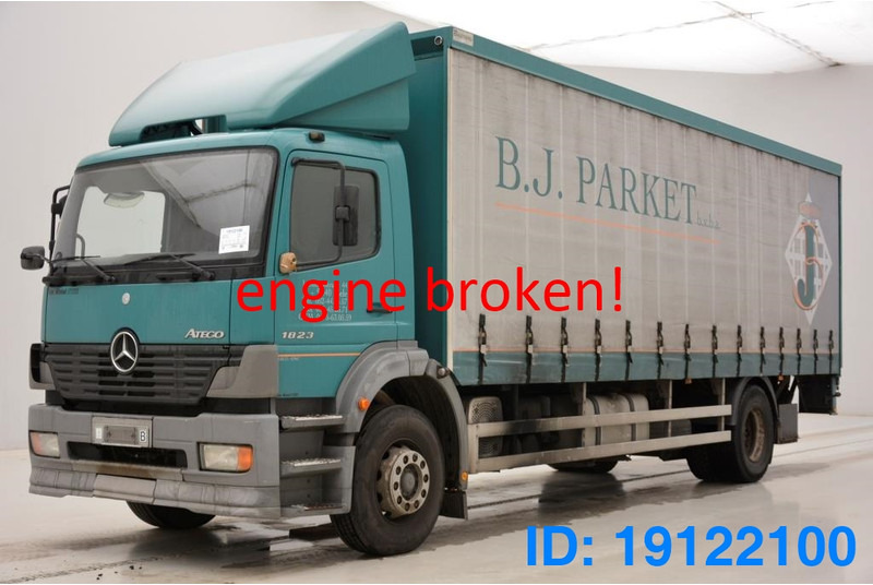 Mercedes-Benz Atego 1823 - damaged engine* - Curtainsider truck: picture 1 Mercedes-Benz Atego 1823 - damaged engine* - Curtainsider truck: picture 1