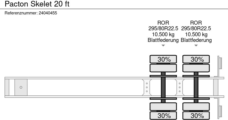 Container transporter/ Swap body semi-trailer Pacton Skelet 20 ft: picture 11 Container transporter/ Swap body semi-trailer Pacton Skelet 20 ft: picture 11