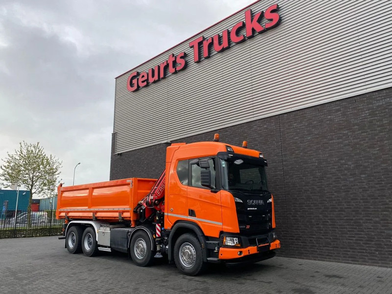 Tipper, Crane truck Scania R650 V8 NGS XT 8X4 + KIPPER + FASSI F275A.2.25 KRAAN/KRAN/CRANE/GRUA: picture 16