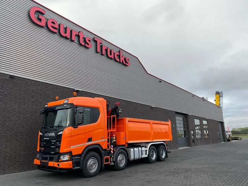 Tipper, Crane truck Scania R650 V8 NGS XT 8X4 + KIPPER + FASSI F275A.2.25 KRAAN/KRAN/CRANE/GRUA: picture 12