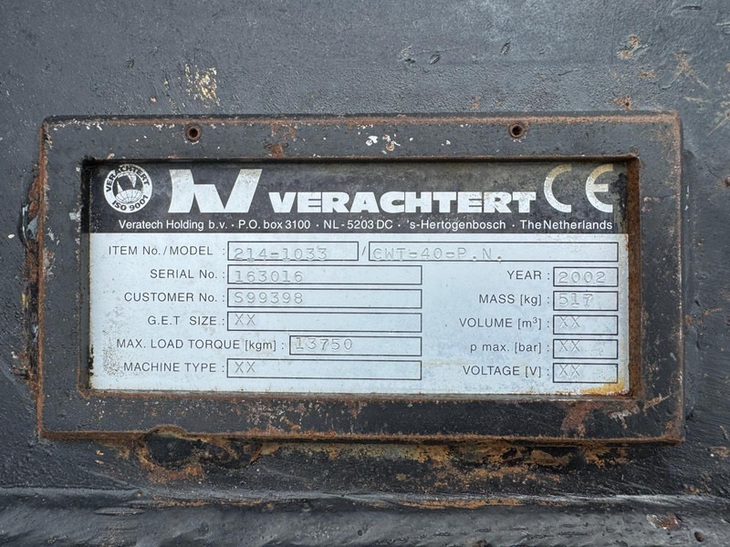 Quick coupler Verachtert CWT-40-H4N tilting quick coupler CW40 214-1033: picture 10