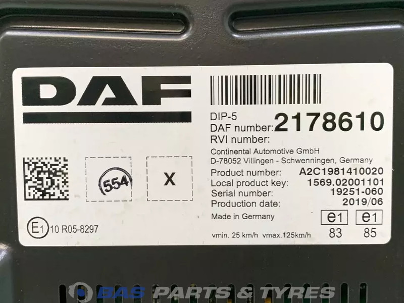 DAF CF Euro 6 Combi-Instrument DAF 2178610 - Dashboard for Truck: picture 3 DAF CF Euro 6 Combi-Instrument DAF 2178610 - Dashboard for Truck: picture 3