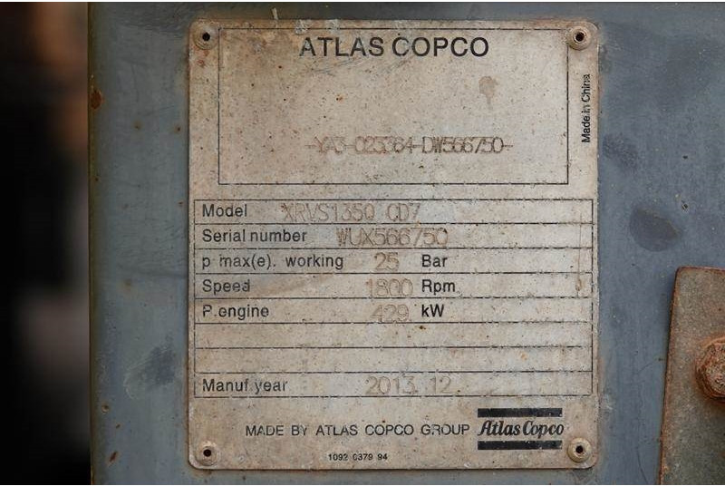 Atlas-Copco XRVS 1350 CD - N - Air compressor: picture 2 Atlas-Copco XRVS 1350 CD - N - Air compressor: picture 2
