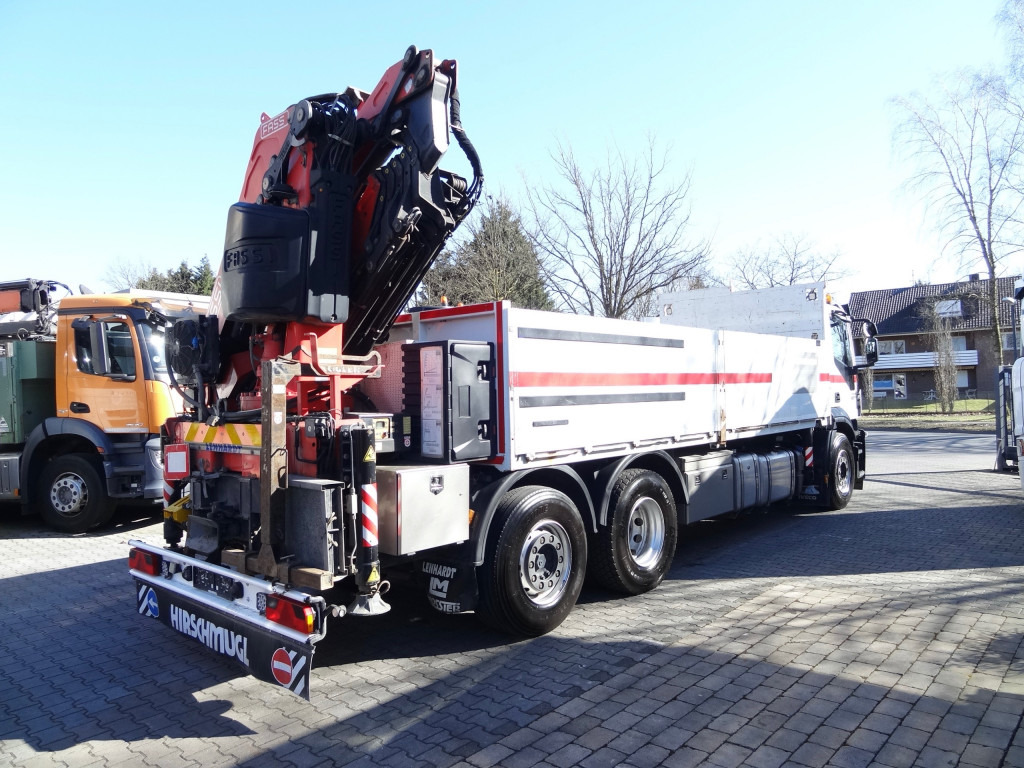 Dropside/ Flatbed truck, Crane truck Iveco Stralis 420 6X2 Montagekran Fassi F335 28Meter: picture 12